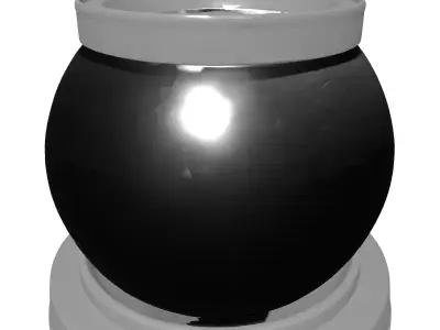 Futuristic Metal Urn Design Low-poly 3D model