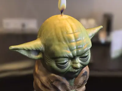 Yoda candle decorative Low-poly 3D model