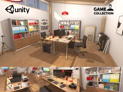 Design Studio Interior Low-poly 3D model