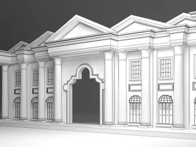 English Facade 3D model buy
