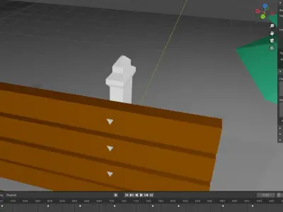 Bench wooden in park Low-poly 3D model