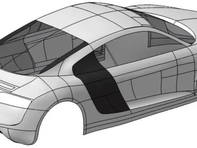 Audi R8 body Free 3D model