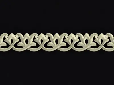 Central decor ornament for furniture 3D model 56