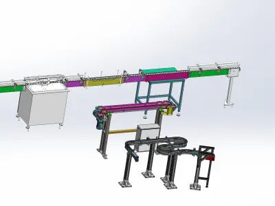 Flexible conveyor line Assembly  3D model