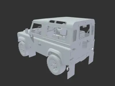 Land Rover Defender 90 Scale 1-35 3D print model