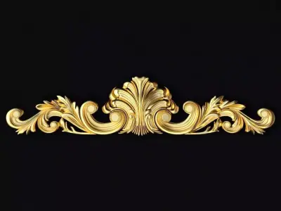 Central decor ornament for furniture 3D model 877