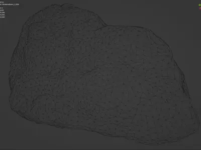 Sandstone with Quartz - 8K Textures - 6 Mesh Resolutions Low-poly 3D model