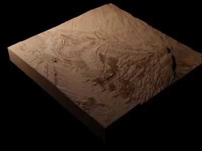 Great Wall Of China CNC 3d Print High Relief Sand Casting 3D print model