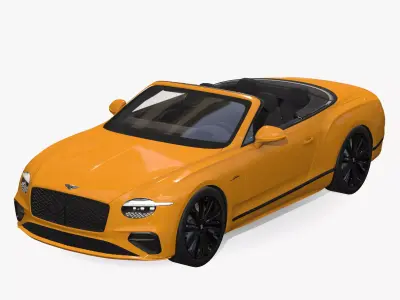 Bentley Continental GT 2024 Cabrio  Low-poly 3D model