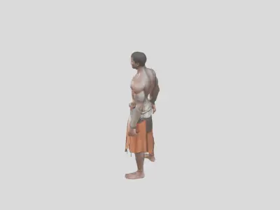 Full Body A-Pose Man Model Low-poly 3D model
