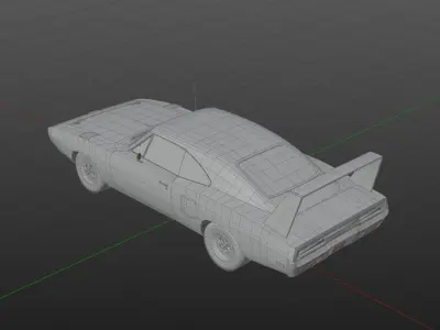 Plymouth Superbird Low-poly 3D model