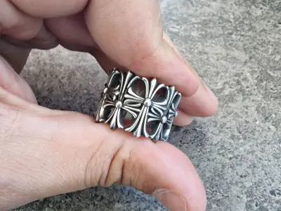 Chrome Hearts style Cemetery Ring 3D print model