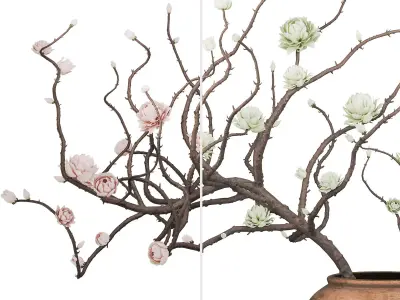 Plants Bouquet Vase 32 Low-poly 3D model