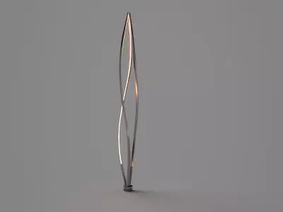 Spiral  Minimalist Hi-Tech Decorative Lamp Free low-poly 3D model