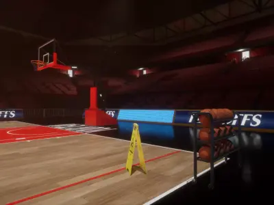 Basketball Stadium Arena Low-poly 3D model