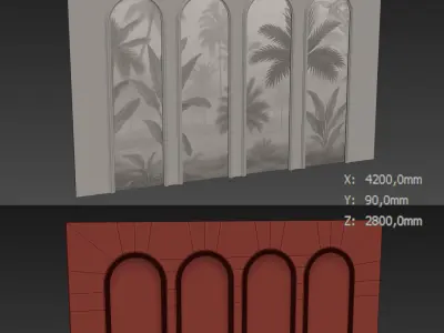 Decorative V58 Wall Panels 3D model