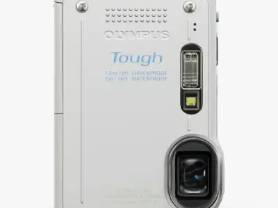 Olympus Stylus Tough TG-630 White rugged proof digital camera Low-poly 3D model