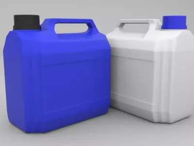 Plastic jerrycan Low-poly 3D model