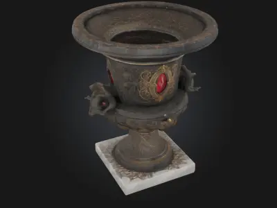 Gothic Chalice  Dark Elegance for Ritual and Royalty 3D model