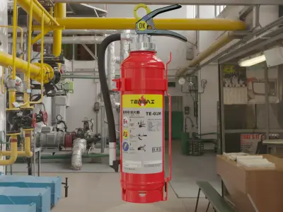 Japanese Car Extinguisher 415mm 3D model