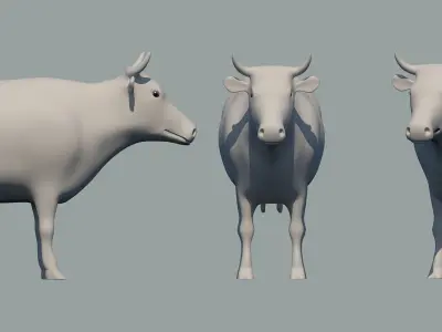 cow mammal 3D model