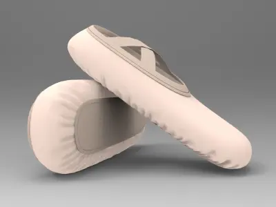 Ballet Shoes Low-poly 3D model