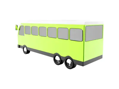 3d  Electric bus icon 3D model