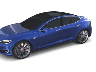 Tesla Model S 2016 Blue 3D model