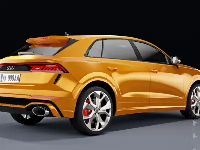 AUDI RS Q8 2021 Low-poly 3D model