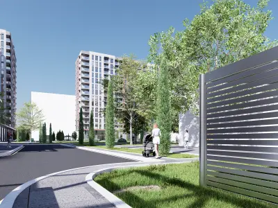 residential building Low-poly 3D model