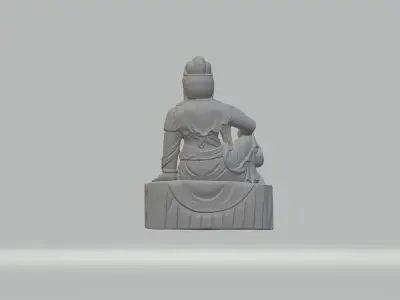 Guanyin Bodhisattva Sitting Statue  3D print model get