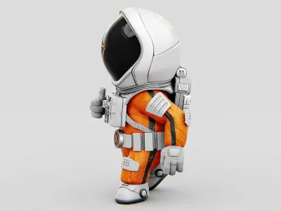 TOON ASTRONAUT CV-200  Rigged for Unreal Engine - Unity - MIXAMO 3D model