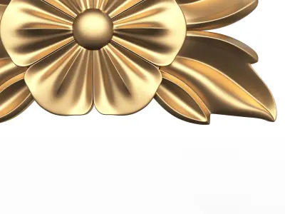 Rosette Carved Decoration CNC 013 Low-poly 3D model