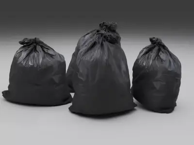 FREE Trash Bag Set Of 4 Free 3D model