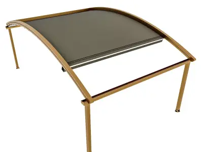 Motorized Pergola 4 antique bronze matte 3D model