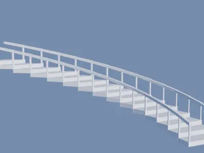 Stairs and staircases - Spiral curved etc - Architecture Set 2 Low-poly 3D model