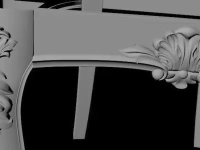 chair three ornate chairs - three ornate chairs 3D model