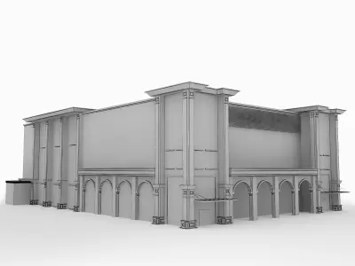  Arch Industrial Building a209 3D model