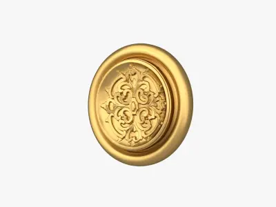 Classic round decor ornament 266 3D model