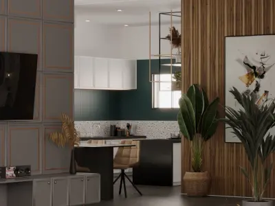 living room interior design scene 3d model 4 3D model 3D model