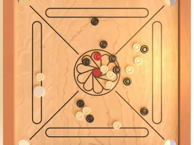 Carrom board 3D model