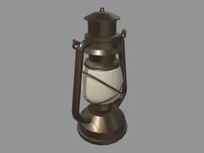 Old Lamp 01 Low-poly 3D model