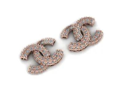 C Ear Studs 3D print model