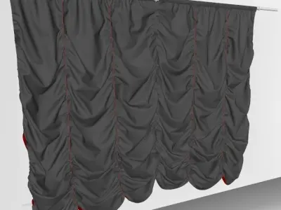 Marvelous Designer and 3DS Max Curtains01 Variation Smallest 3D model