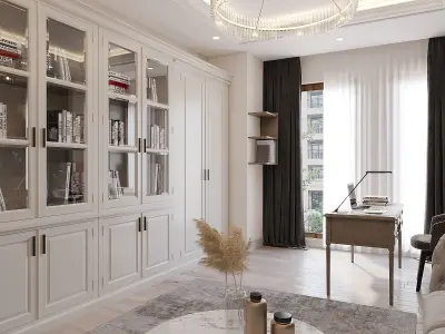 Luxury Office Interior Scene 3D model