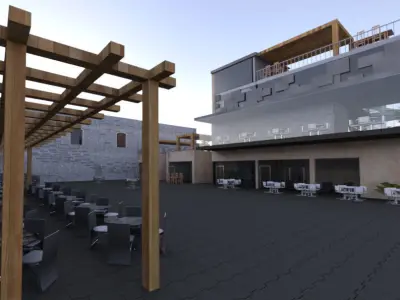 Revit Restaurant and Cafe 3D model