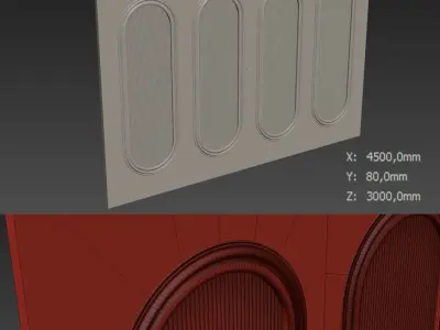 Decorative V26 Wall Panels 3D model