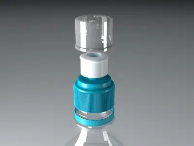 Sport Cap Generic 500ml Bottle 3D model