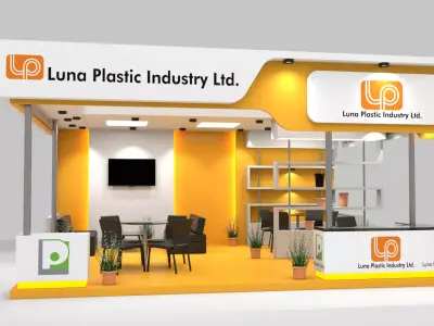 Exhibition stall 6m x 5m size 3D model