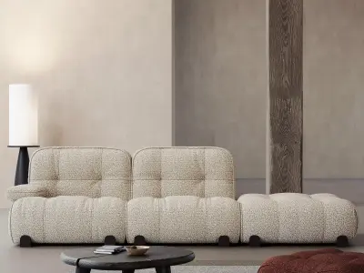 Mid Century interior scene 3D model